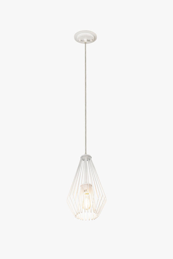 Z-Lite Quintus 10" 1-Light Gloss White Steel Mini Pendant Light