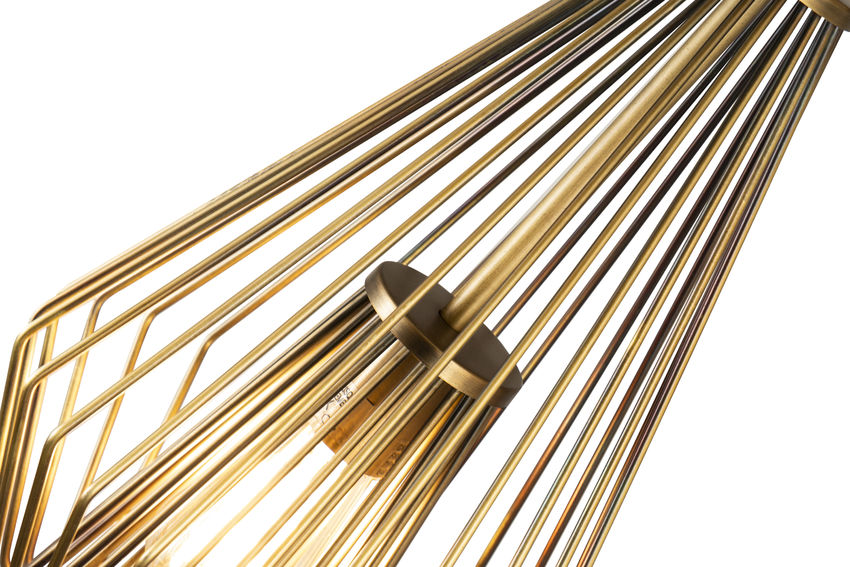 Z-Lite Quintus 10" 1-Light Rubbed Brass Steel Mini Pendant Light
