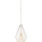 Z-Lite Quintus 13" 1-Light Gloss White Steel Mini Pendant Light