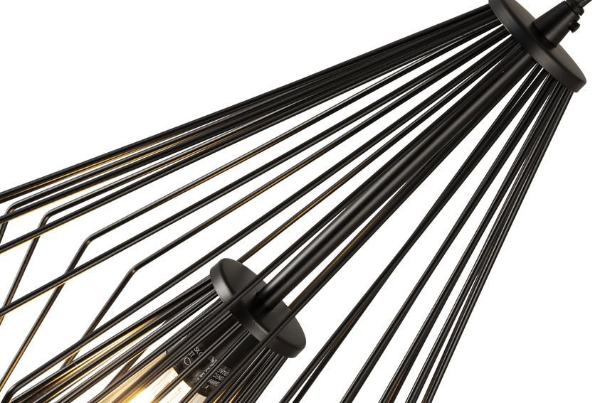 Z-Lite Quintus 13" 1-Light Matte Black Steel Mini Pendant Light