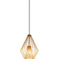Z-Lite Quintus 13" 1-Light Metallic Gold Steel Mini Pendant Light