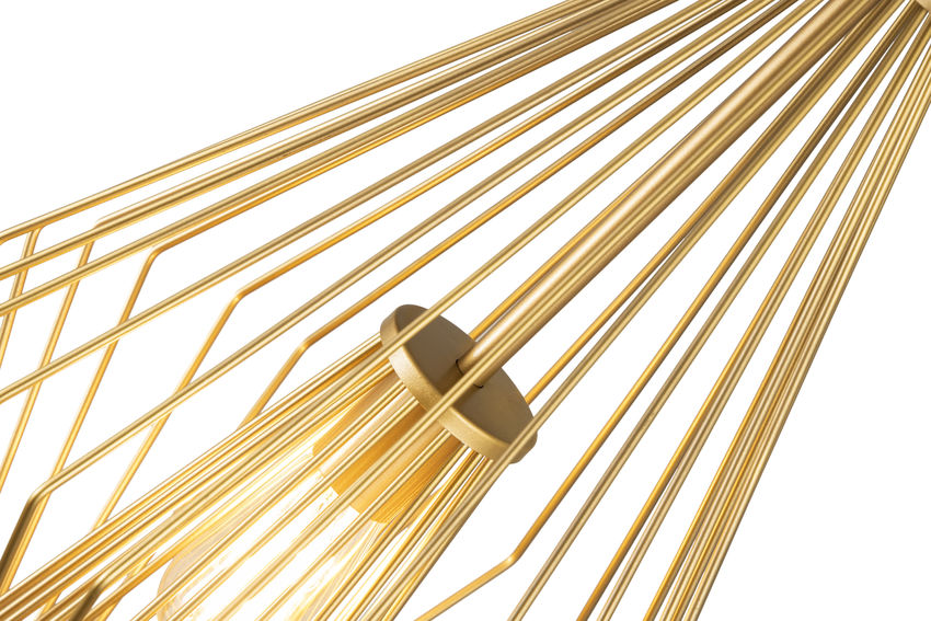 Z-Lite Quintus 13" 1-Light Metallic Gold Steel Mini Pendant Light
