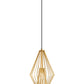 Z-Lite Quintus 13" 1-Light Metallic Gold Steel Mini Pendant Light
