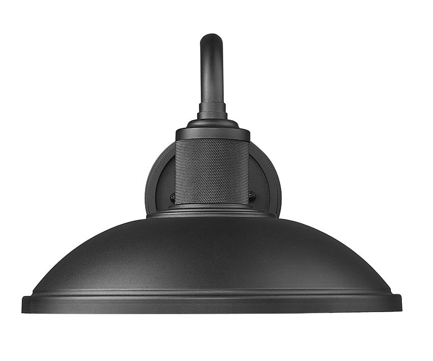 Z-Lite RLM 1-Light Medium Bulb Base Aluminum Sand Black Frame Outdoor Wall Lighting
