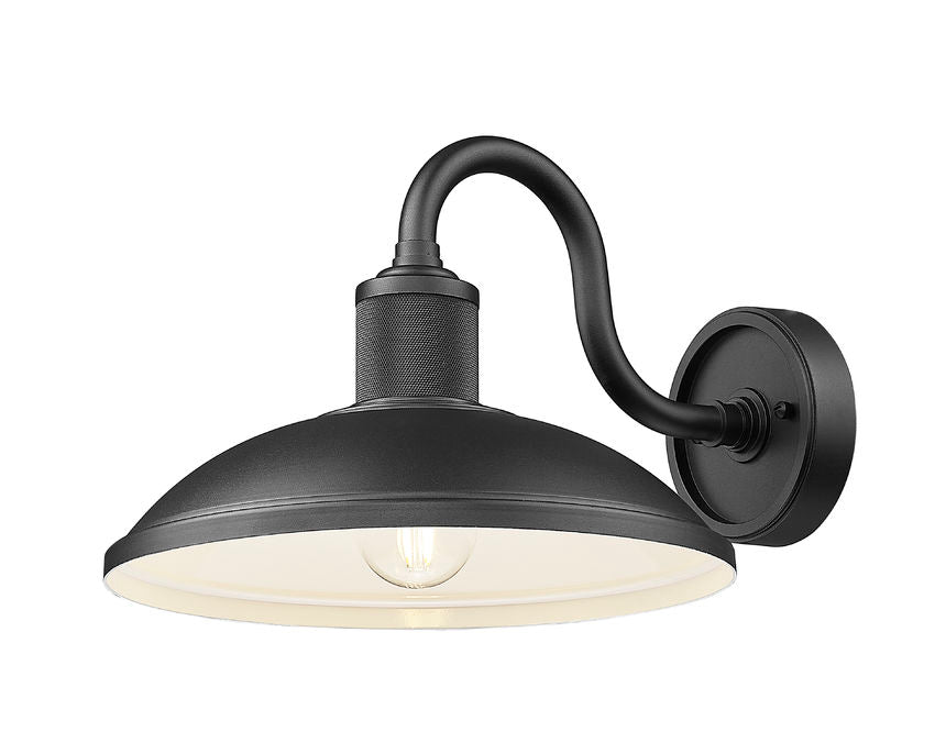 Z-Lite RLM 1-Light Medium Bulb Base Aluminum Sand Black Frame Outdoor Wall Lighting