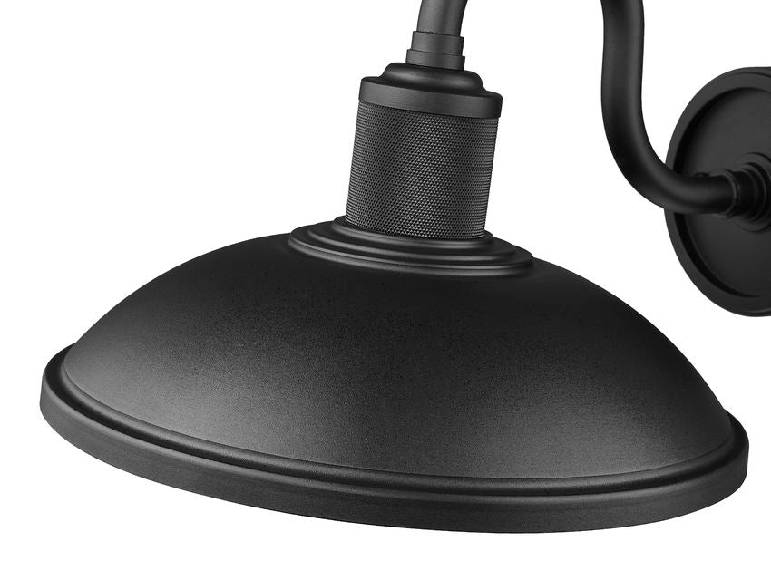 Z-Lite RLM 1-Light Medium Bulb Base Aluminum Sand Black Frame Outdoor Wall Lighting