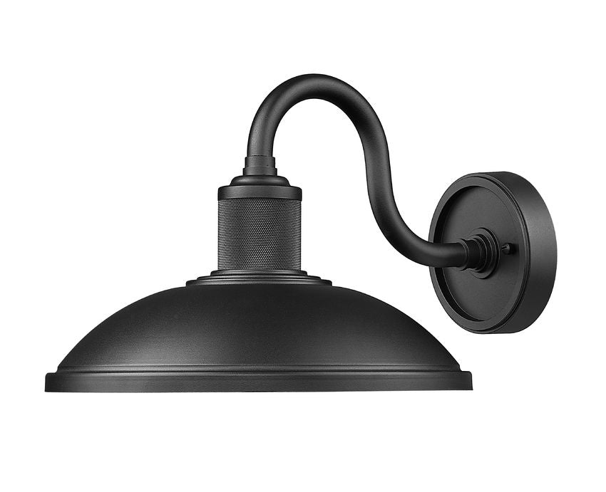 Z-Lite RLM 1-Light Medium Bulb Base Aluminum Sand Black Frame Outdoor Wall Lighting