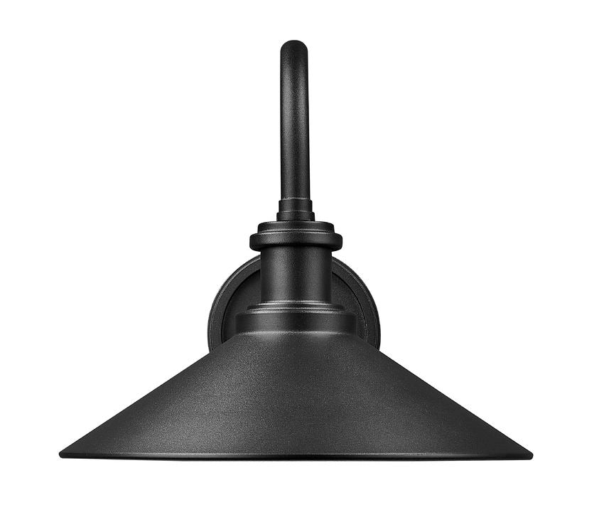 Z-Lite RLM 5021M-BK 1-Light Medium Bulb Base Aluminum Sand Black Frame Outdoor Wall Lighting