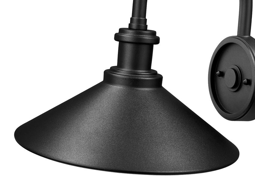 Z-Lite RLM 5021M-BK 1-Light Medium Bulb Base Aluminum Sand Black Frame Outdoor Wall Lighting