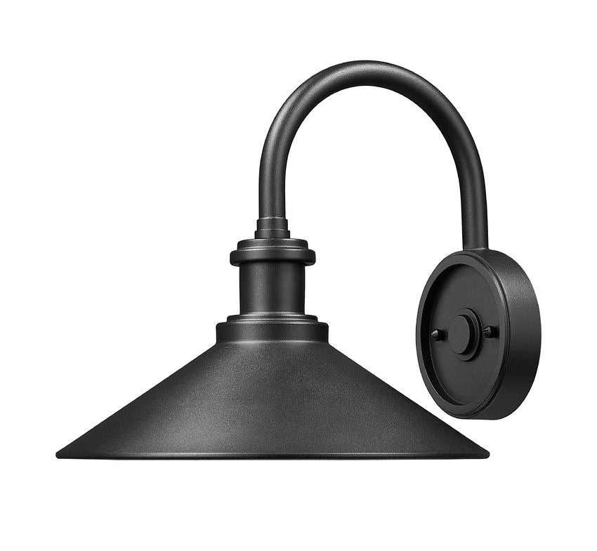 Z-Lite RLM 5021M-BK 1-Light Medium Bulb Base Aluminum Sand Black Frame Outdoor Wall Lighting