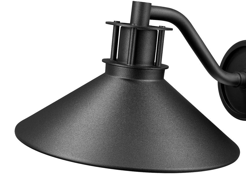 Z-Lite RLM 5022M-BK 1-Light Medium Bulb Base Aluminum Sand Black Frame Outdoor Wall Lighting