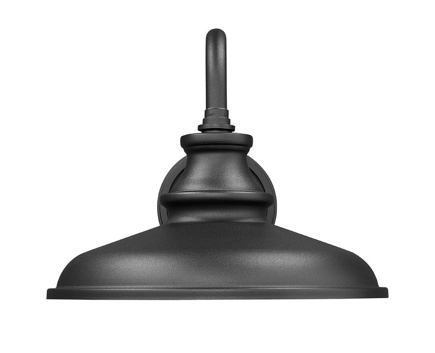 Z-Lite RLM 5023M-BK 1-Light Medium Bulb Base Aluminum Sand Black Frame Outdoor Wall Lighting