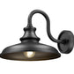Z-Lite RLM 5023M-BK 1-Light Medium Bulb Base Aluminum Sand Black Frame Outdoor Wall Lighting