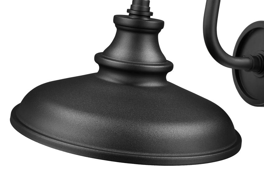Z-Lite RLM 5023M-BK 1-Light Medium Bulb Base Aluminum Sand Black Frame Outdoor Wall Lighting