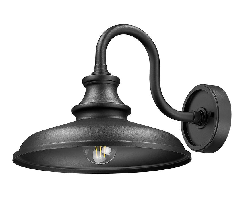 Z-Lite RLM 5023M-BK 1-Light Medium Bulb Base Aluminum Sand Black Frame Outdoor Wall Lighting