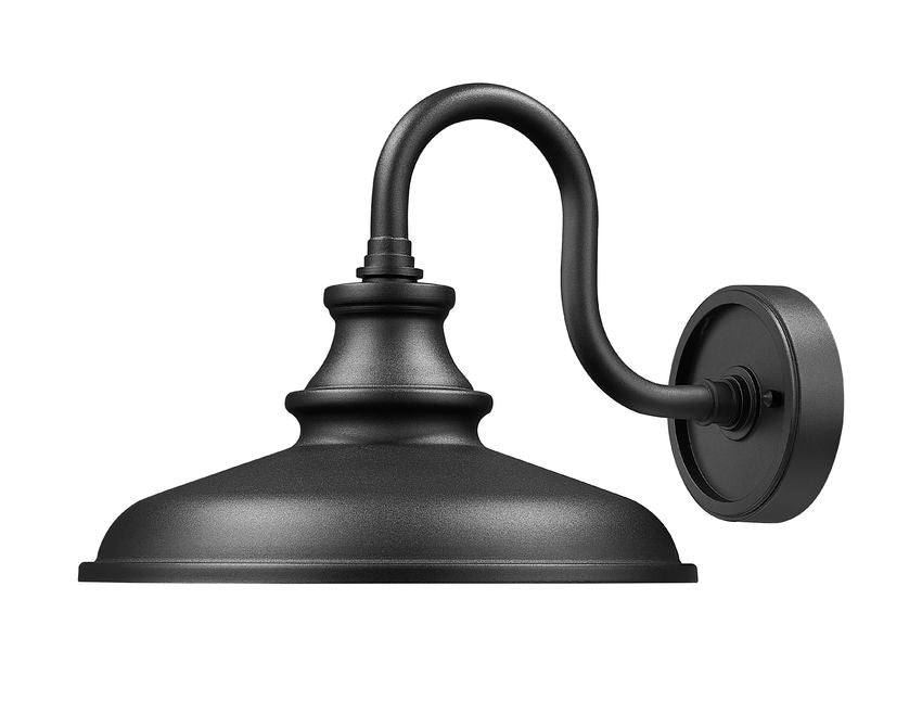 Z-Lite RLM 5023M-BK 1-Light Medium Bulb Base Aluminum Sand Black Frame Outdoor Wall Lighting