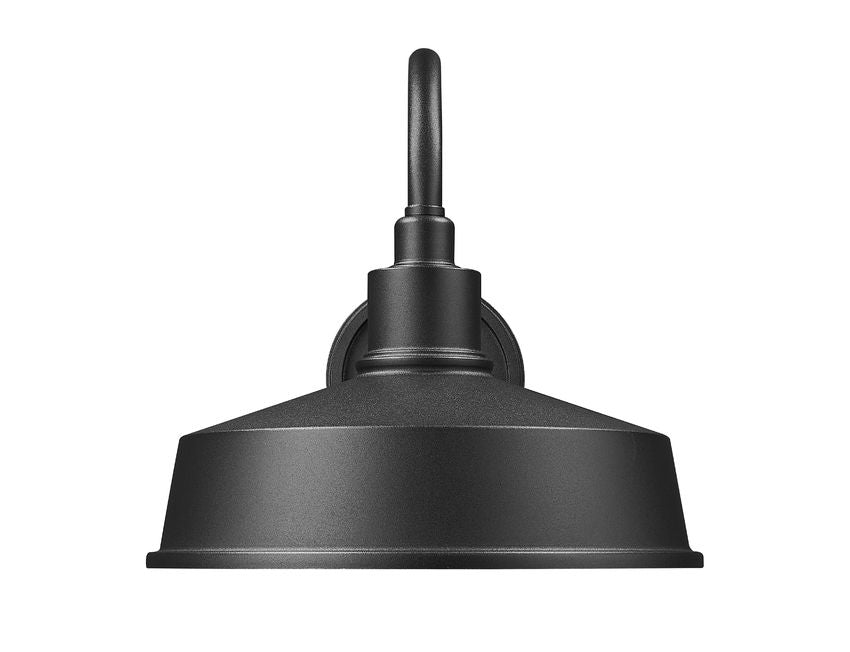 Z-Lite RLM 5024M-BK 1-Light Medium Bulb Base Aluminum Sand Black Frame Outdoor Wall Lighting