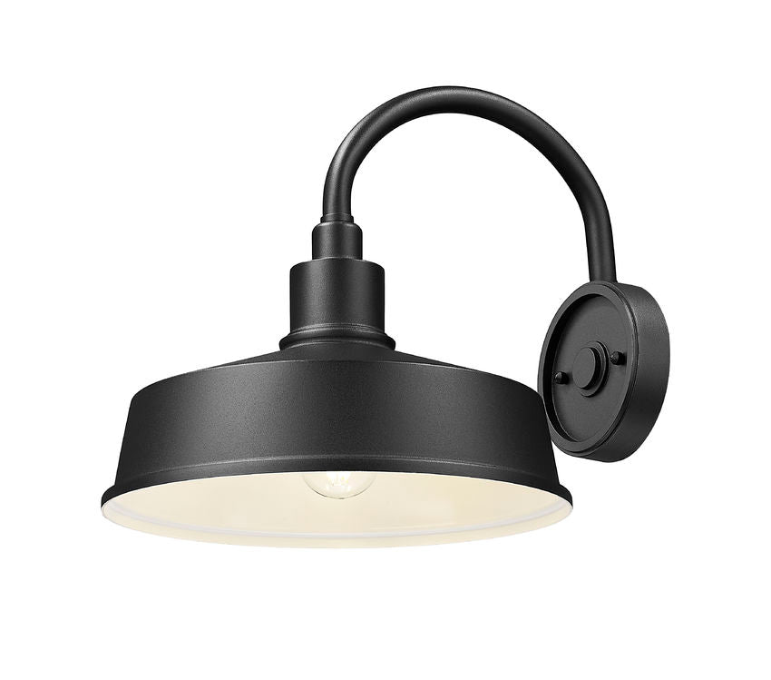 Z-Lite RLM 5024M-BK 1-Light Medium Bulb Base Aluminum Sand Black Frame Outdoor Wall Lighting