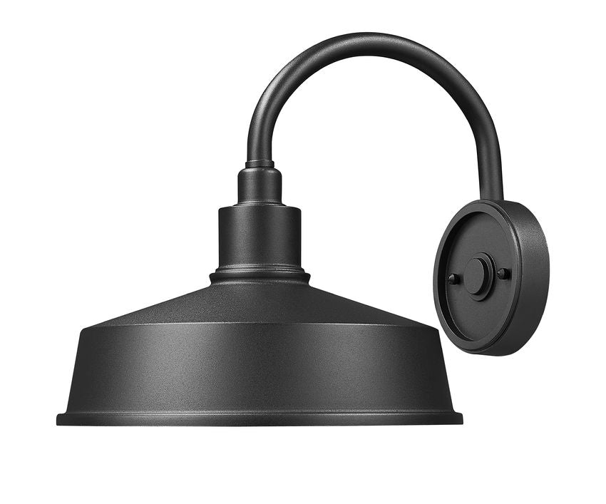 Z-Lite RLM 5024M-BK 1-Light Medium Bulb Base Aluminum Sand Black Frame Outdoor Wall Lighting