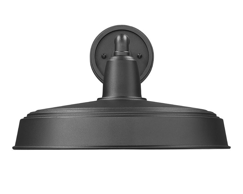 Z-Lite RLM 5025B-BK 1-Light Medium Bulb Base Aluminum Sand Black Frame Outdoor Wall Lighting