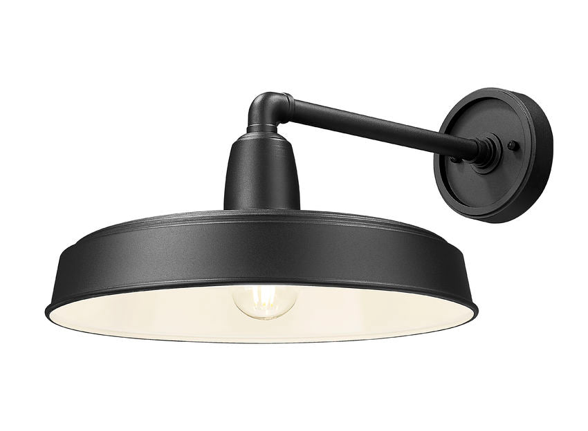 Z-Lite RLM 5025B-BK 1-Light Medium Bulb Base Aluminum Sand Black Frame Outdoor Wall Lighting