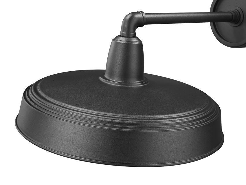 Z-Lite RLM 5025B-BK 1-Light Medium Bulb Base Aluminum Sand Black Frame Outdoor Wall Lighting
