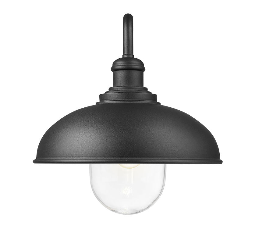 Z-Lite RLM 5026B-BK 1-Light Medium Bulb Base Aluminum Sand Black Frame Outdoor Wall Lighting