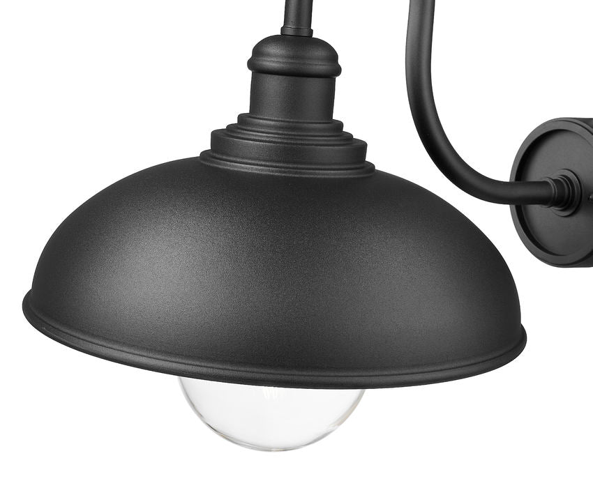Z-Lite RLM 5026B-BK 1-Light Medium Bulb Base Aluminum Sand Black Frame Outdoor Wall Lighting