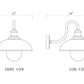Z-Lite RLM 5026B-BK 1-Light Medium Bulb Base Aluminum Sand Black Frame Outdoor Wall Lighting