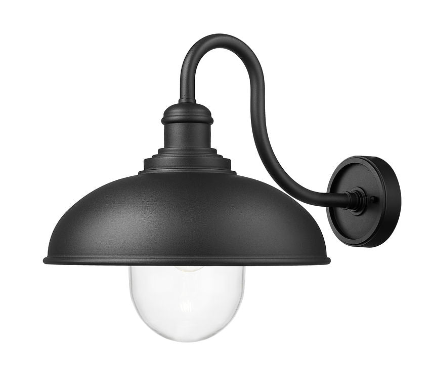 Z-Lite RLM 5026B-BK 1-Light Medium Bulb Base Aluminum Sand Black Frame Outdoor Wall Lighting
