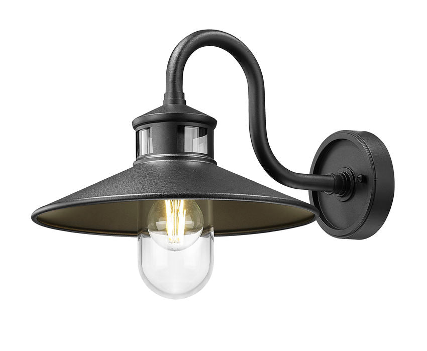 Z-Lite RLM 5027M-BK 1-Light Medium Bulb Base Aluminum Sand Black Frame Outdoor Wall Lighting