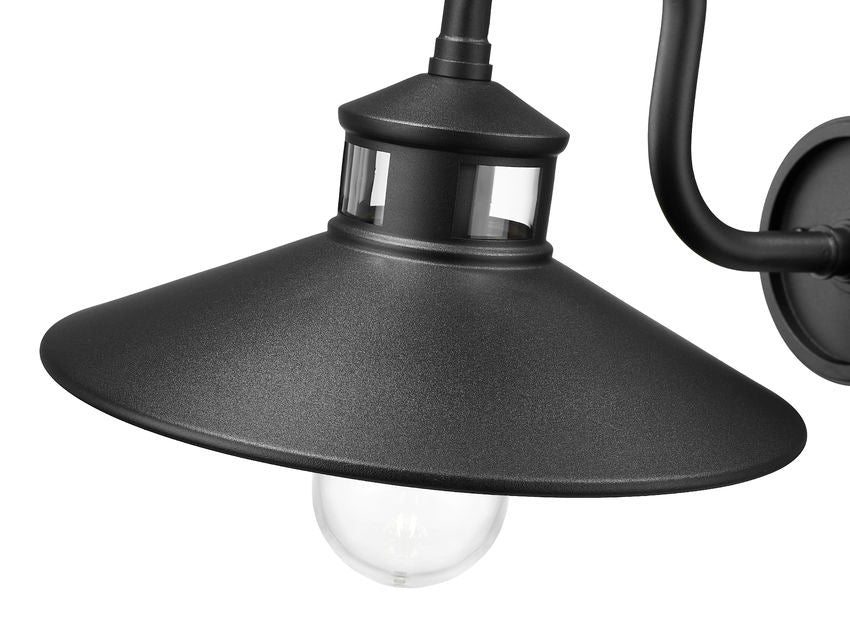 Z-Lite RLM 5027M-BK 1-Light Medium Bulb Base Aluminum Sand Black Frame Outdoor Wall Lighting