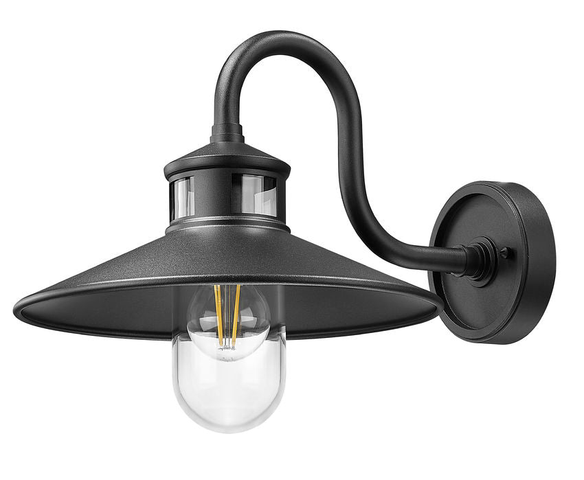 Z-Lite RLM 5027M-BK 1-Light Medium Bulb Base Aluminum Sand Black Frame Outdoor Wall Lighting