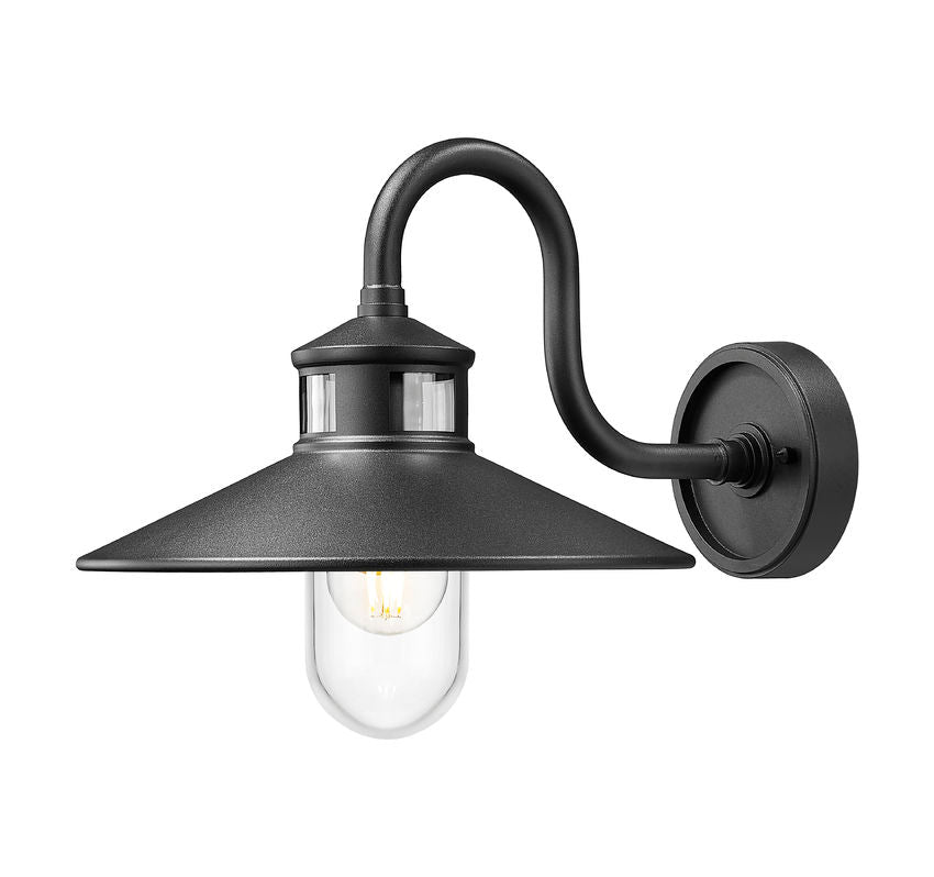 Z-Lite RLM 5027M-BK 1-Light Medium Bulb Base Aluminum Sand Black Frame Outdoor Wall Lighting