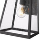 Z-Lite Rainer 10" 1-Light Black Aluminum Outdoor Wall Light With Clear Seedy Glass Shade