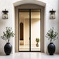 Z-Lite Rainer 14" 4-Light Black Aluminum Outdoor Wall Light With Clear Seedy Glass Shade