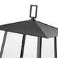 Z-Lite Rainer 14" W x 117" H 4-Light Black Aluminum Outdoor Post Mounted Fixture With Clear Seedy Glass Shade