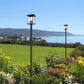 Z-Lite Rainer 14" W x 118" H 4-Light Black Aluminum Outdoor Post Mounted Fixture With Clear Seedy Glass Shade