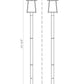 Z-Lite Rainer 14" W x 118" H 4-Light Black Aluminum Outdoor Post Mounted Fixture With Clear Seedy Glass Shade
