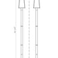 Z-Lite Rainer 14" W x 142" H 4-Light Black Aluminum Outdoor Post Mounted Fixture With Clear Seedy Glass Shade