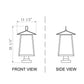 Z-Lite Rainer 14" W x 25" H 4-Light Black Aluminum Outdoor Pier Mounted Fixture With Clear Seedy Glass Shade