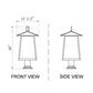 Z-Lite Rainer 14" W x 26" H 4-Light Black Aluminum Outdoor Pier Mounted Fixture With Clear Seedy Glass Shade