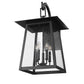 Z-Lite Rainer 16" 5-Light Black Aluminum Outdoor Wall Light With Clear Seedy Glass Shade