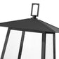 Z-Lite Rainer 16" W x 122" H 5-Light Black Aluminum Outdoor Post Mounted Fixture With Clear Seedy Glass Shade