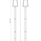Z-Lite Rainer 16" W x 122" H 5-Light Black Aluminum Outdoor Post Mounted Fixture With Clear Seedy Glass Shade