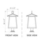 Z-Lite Rainer 16" W x 30" H 5-Light Black Aluminum Outdoor Pier Mounted Fixture With Clear Seedy Glass Shade