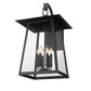 Z-Lite Rainer 18" 6-Light Black Aluminum Outdoor Wall Light With Clear Seedy Glass Shade