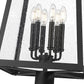 Z-Lite Rainer 18" W x 114" H 6-Light Black Aluminum Outdoor Post Mounted Fixture With Clear Seedy Glass Shade