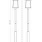 Z-Lite Rainer 18" W x 126" H 6-Light Black Aluminum Outdoor Post Mounted Fixture With Clear Seedy Glass Shade