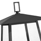 Z-Lite Rainer 5015PHBR-5012P-BK 4-Light Black Aluminum Outdoor Post Mounted Fixture With Clear Seedy Glass Shade